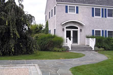 Landscaped yard