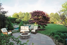 Landscaped  front yard